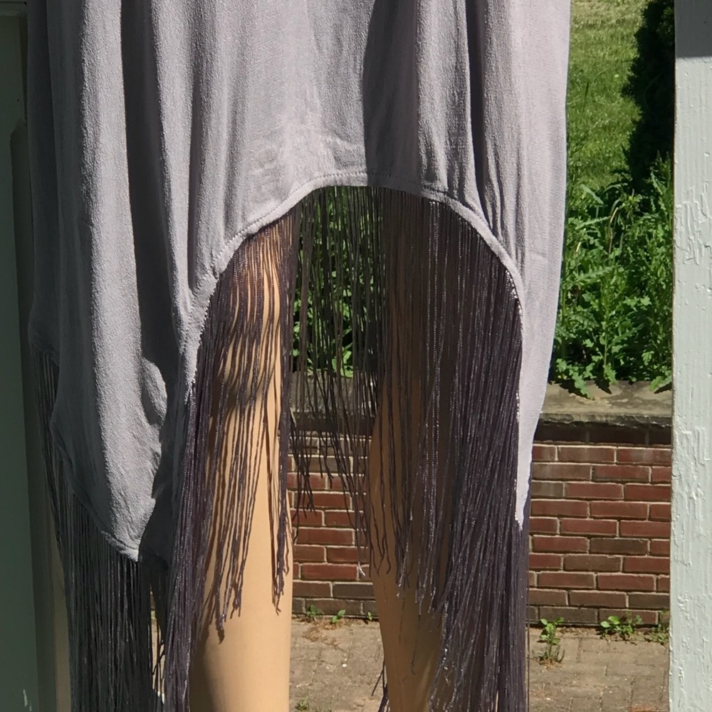 🌸🆕 Mauve Thin Strap Embroidered Fringe Dress - Picture 5 of 8